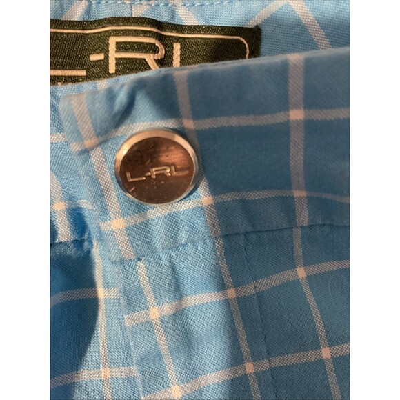 Lauren Ralph Lauren Turquoise Check Women's Bermudas - Picture 5 of 5